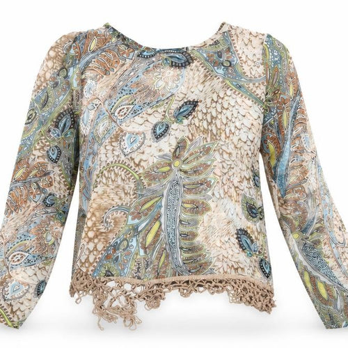 Minimum Womens Multicoloured Paisley  Basic Blouse Size S