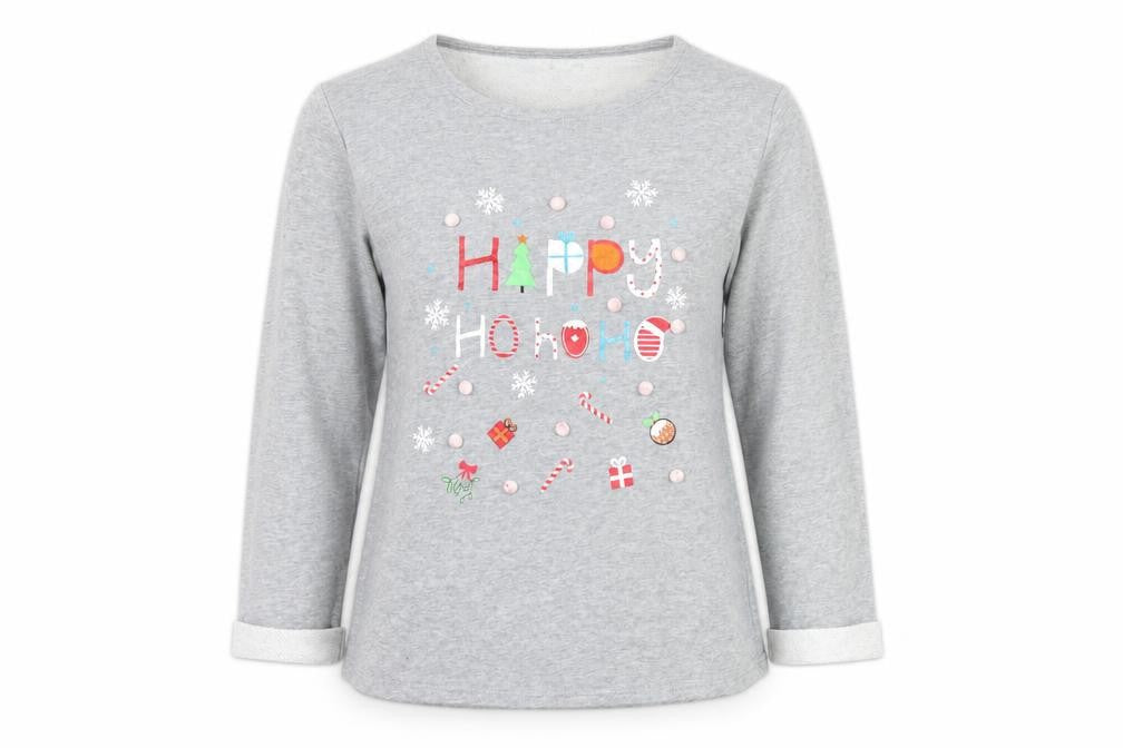 Matalan Womens Grey   Pullover Sweatshirt Size S  - christmas