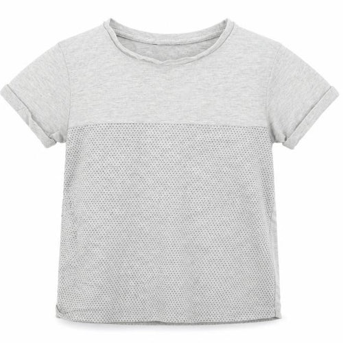 George Boys Grey Polka Dot  Basic T-Shirt Size 7-8 Years