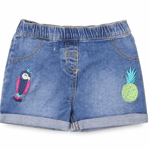 Preworn Girls Blue   Bermuda Shorts Size 2-3 Years
