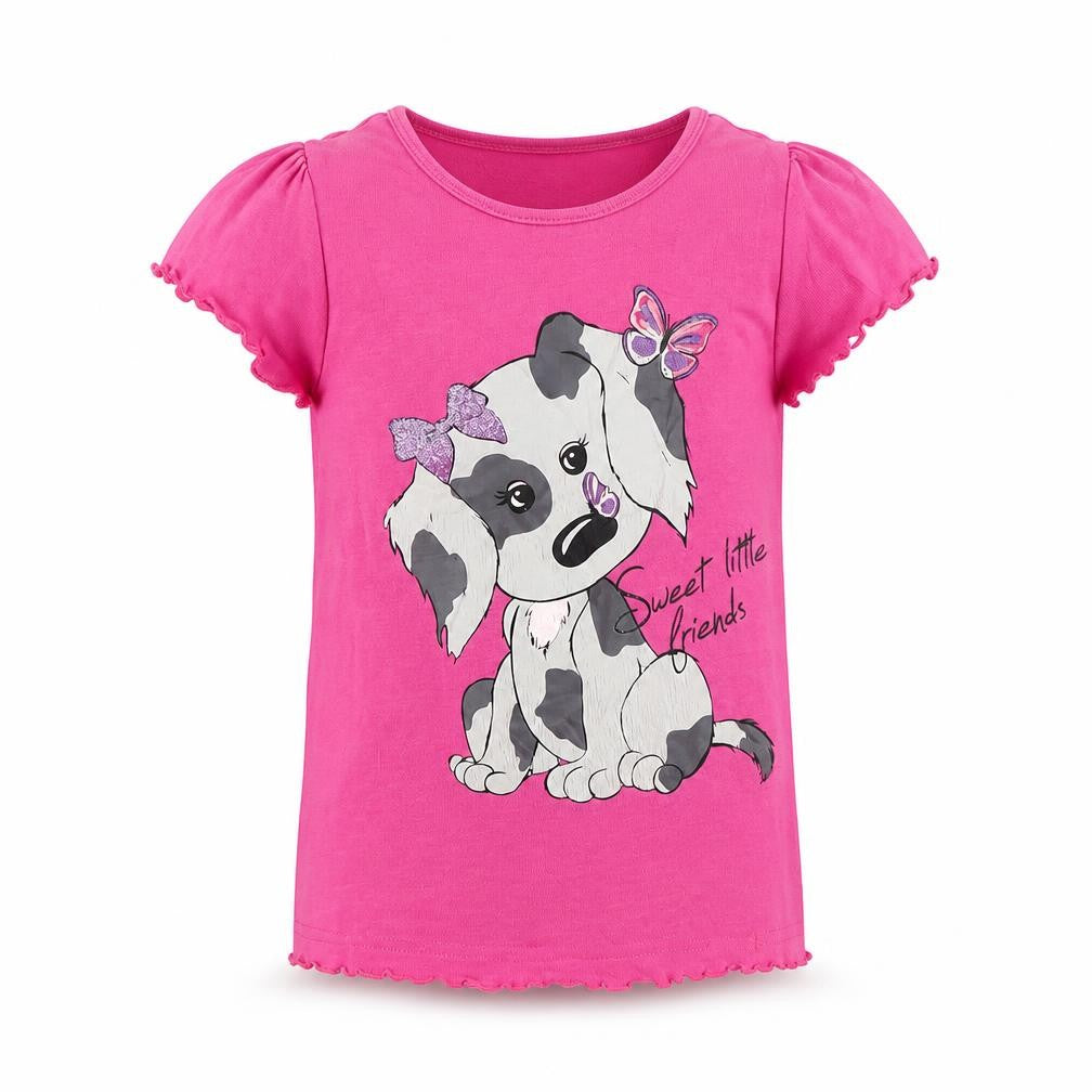 Palomino Girls Pink   Basic T-Shirt Size 7 Years