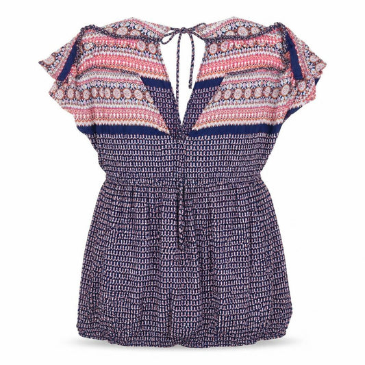 Front view of Papaya women’s blue a-line, size L