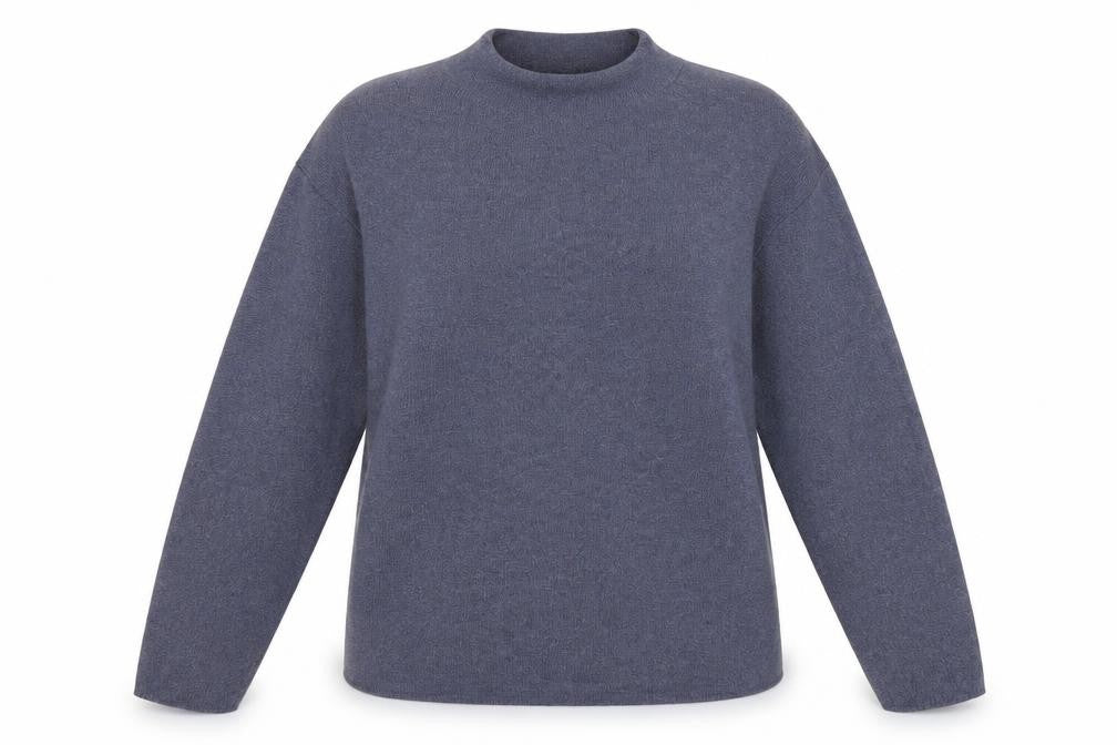 Front view of H&M women’s purple jumper, size M