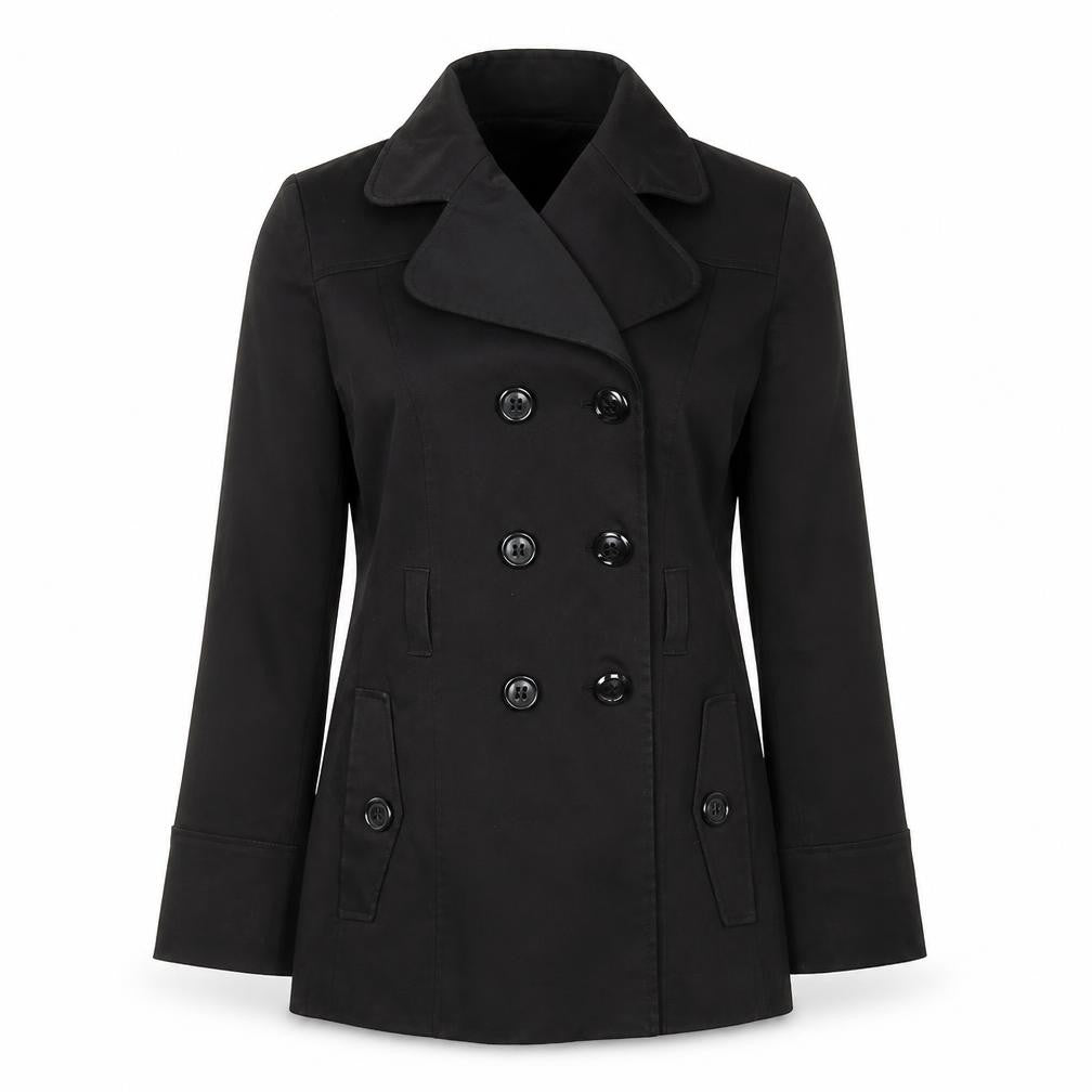 DEBINHAMS Womens Black   Overcoat Coat Size 10