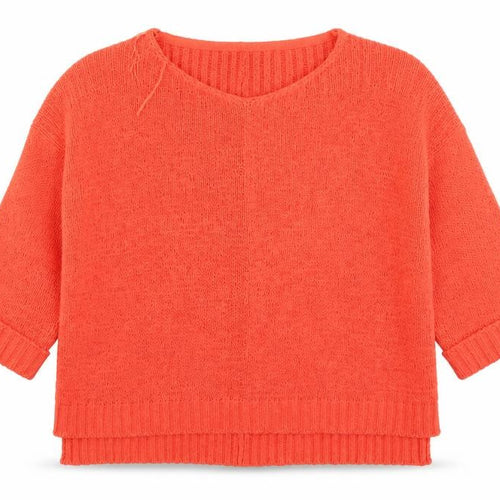 Papaya Womens Orange  Knit Pullover Jumper Size L