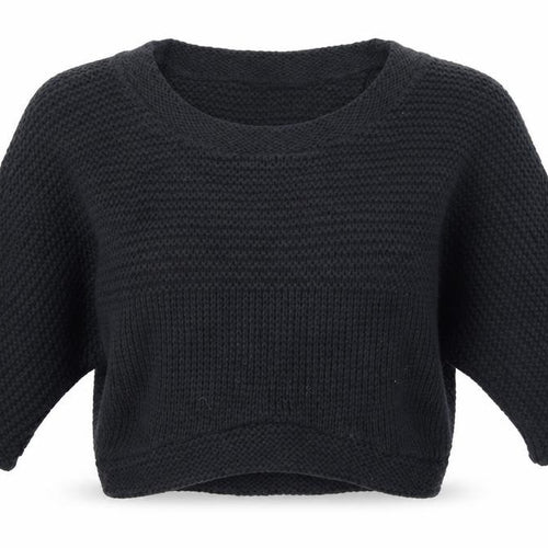 tophop Womens Blue  Knit Pullover Jumper Size 6  - cropped