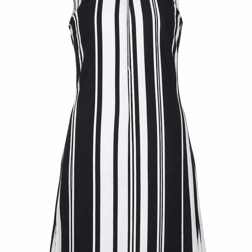 George Womens White Striped  Tank Dress  Size 8