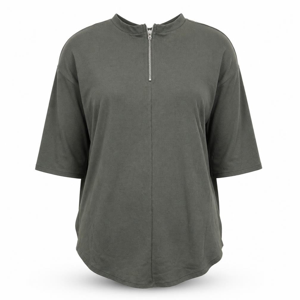 Front view of Atmosphere women’s green jumper, size UK 6