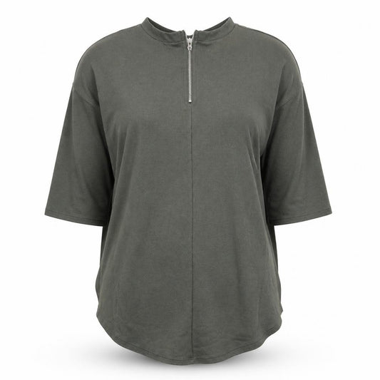 Front view of Atmosphere women’s green jumper, size UK 6