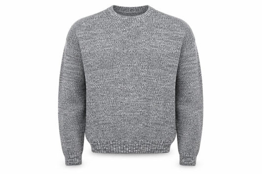 Front view of Burton men’s grey jumper, size M