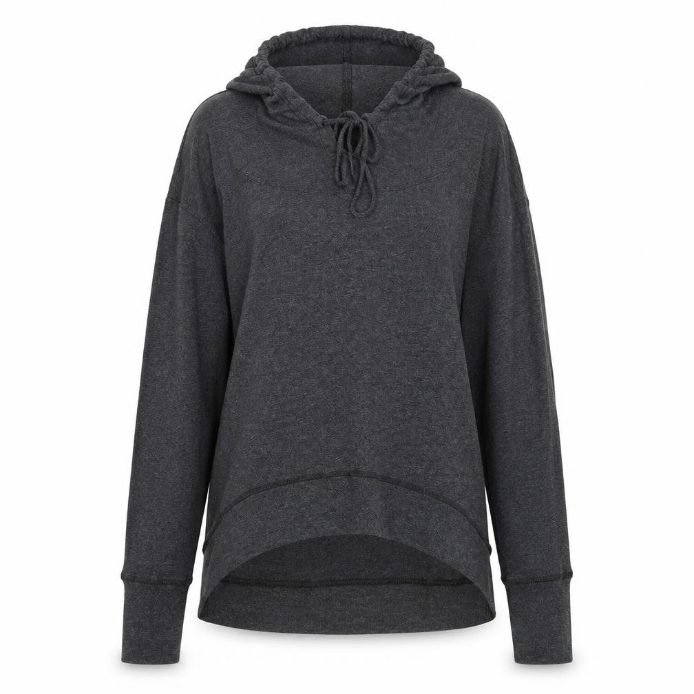 Poof Womens Grey   Pullover Hoodie Size L