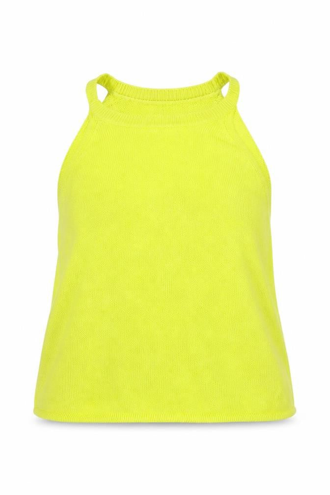 Front view of Atmosphere women’s yellow camisole tank, size UK 10