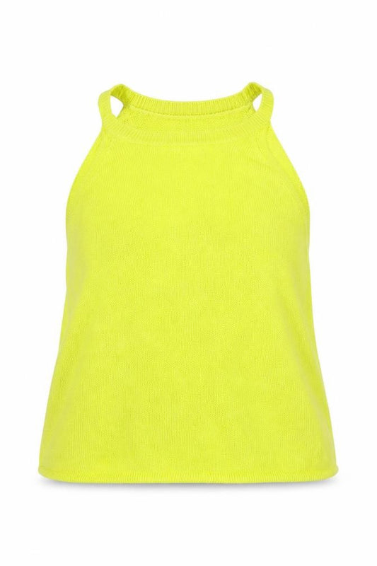 Front view of Atmosphere women’s yellow camisole tank, size UK 10