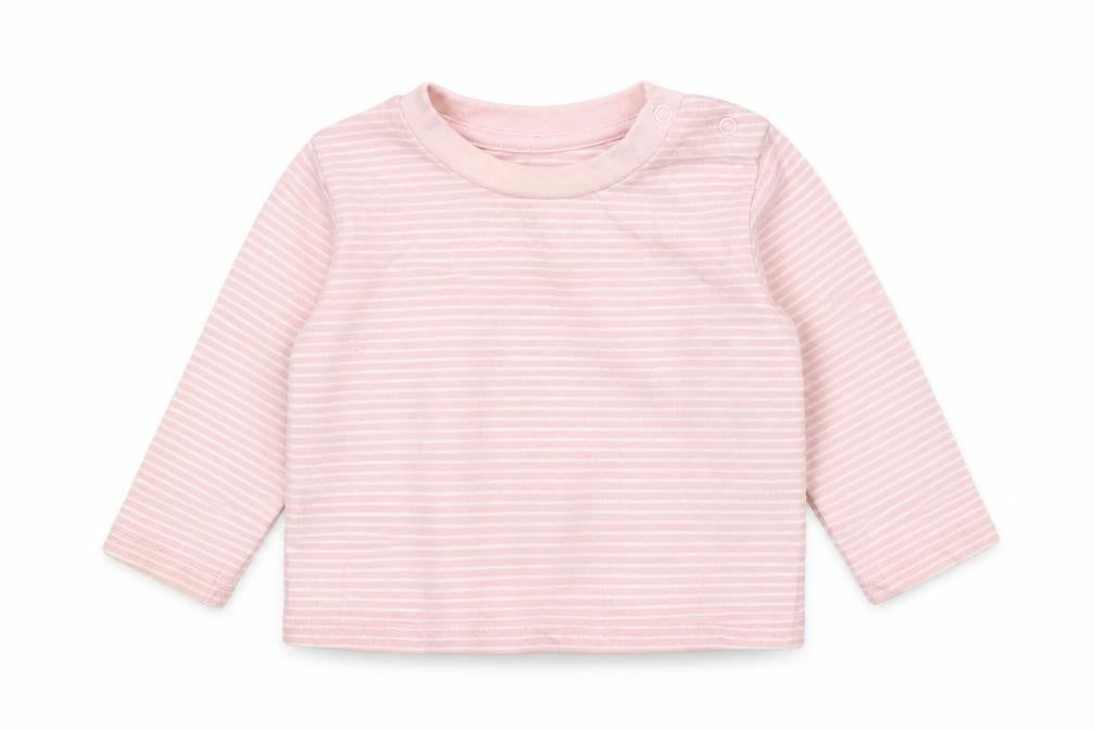 Very Girls Pink Striped  Basic T-Shirt Size 6-9 Months