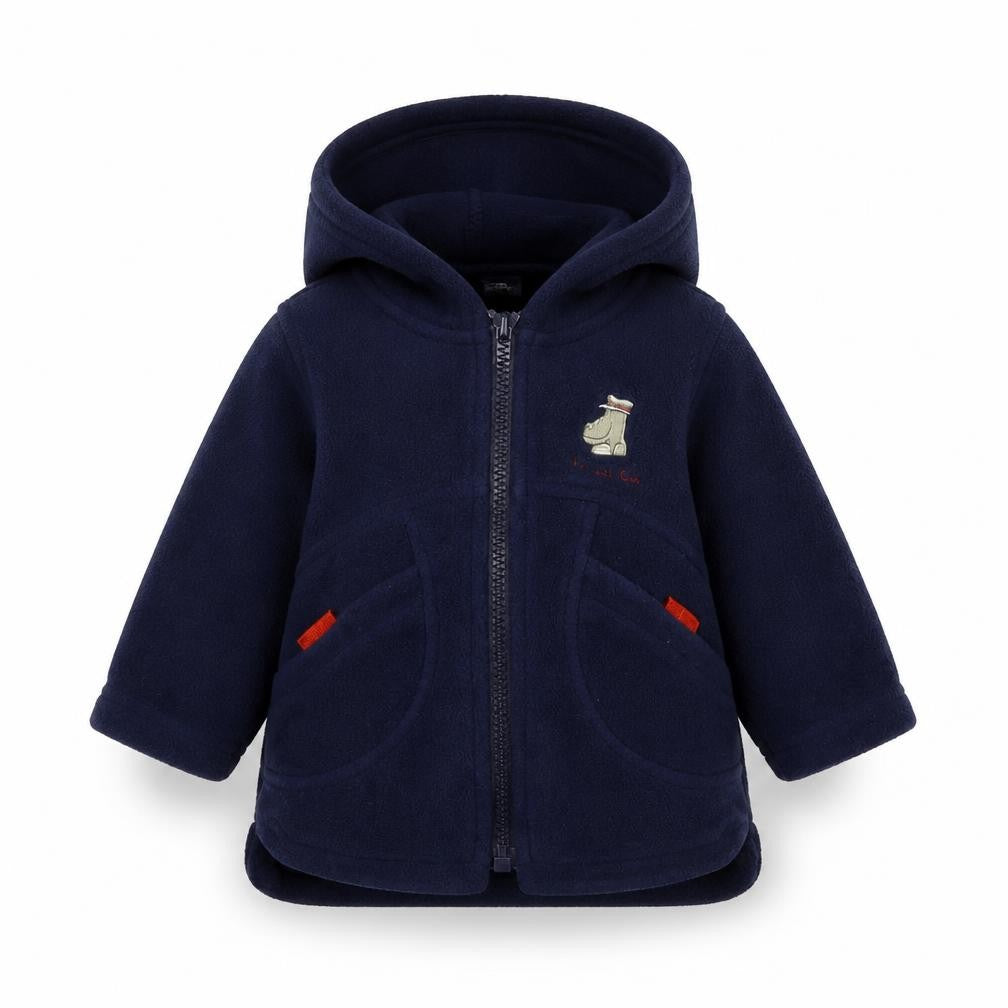 Boots Boys Blue  Fleece Basic Coat Coat Size 3-6 Months