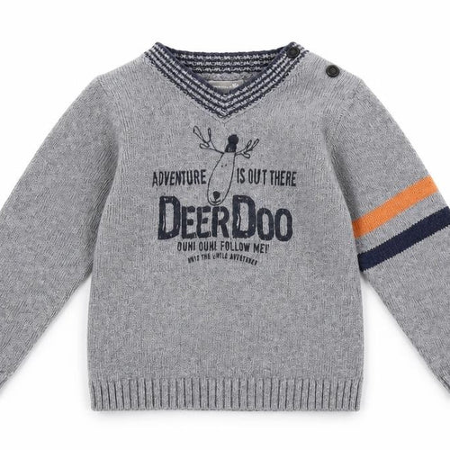 Grain debbe Boys Grey   Pullover Jumper Size 18-24 Months