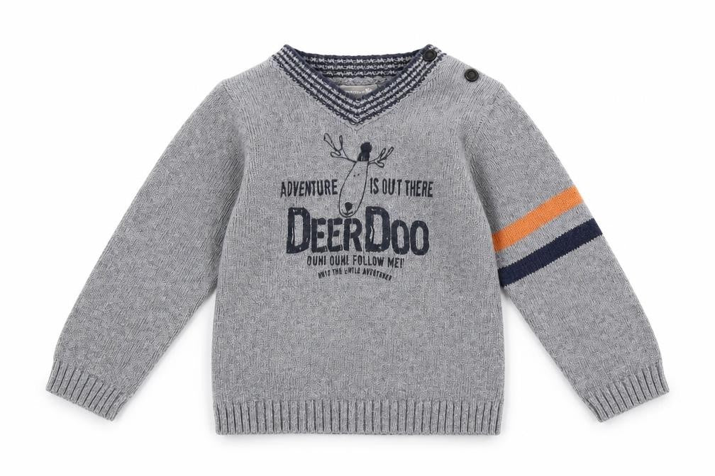 Grain debbe Boys Grey   Pullover Jumper Size 18-24 Months