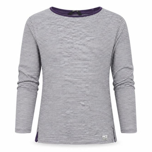 Asda George Girls Purple Striped  Basic T-Shirt Size 8-9 Years