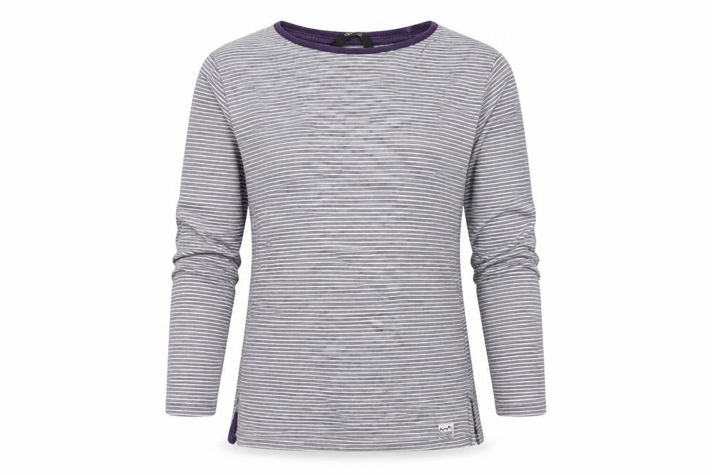 Asda George Girls Purple Striped  Basic T-Shirt Size 8-9 Years