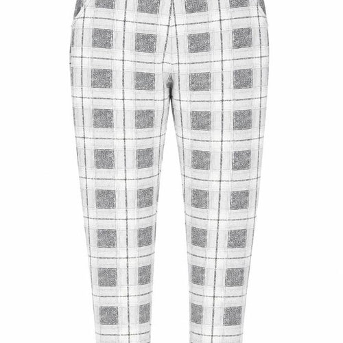 edge Womens Grey Check  Carrot Trousers Size 10 L28 in