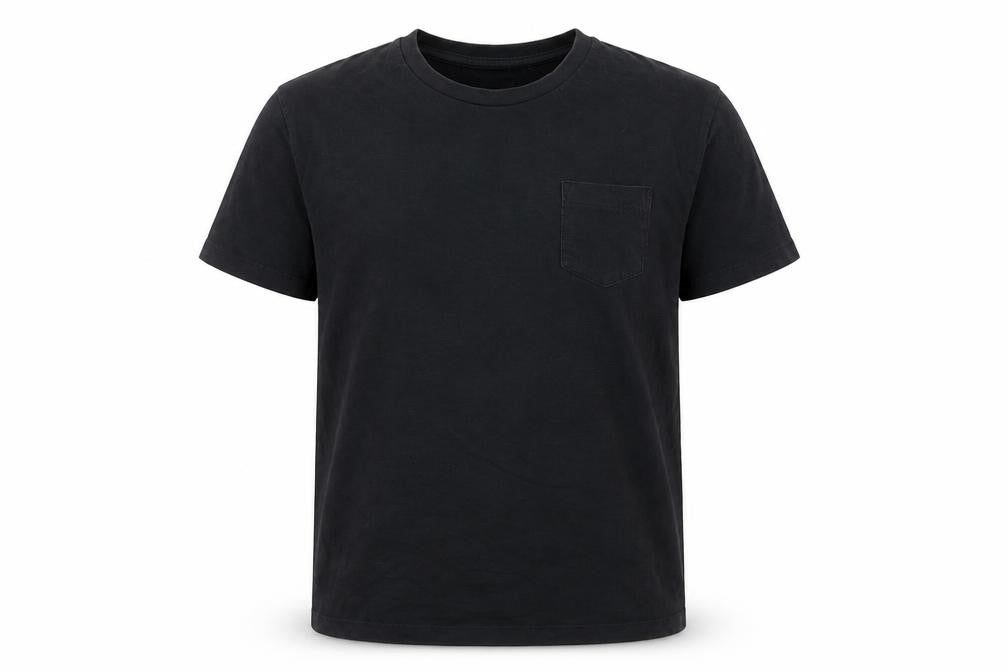 Front view of Next boys’ black basic t-shirt, size 8, years