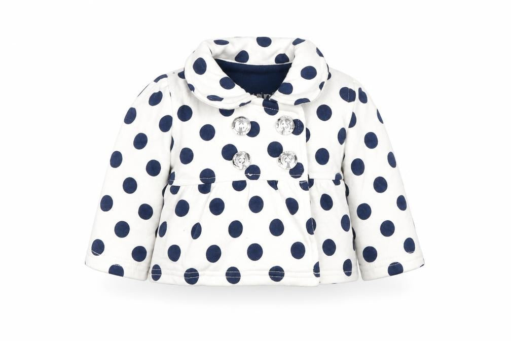 early days Girls White Polka Dot  Jacket  Size 3-6 Months