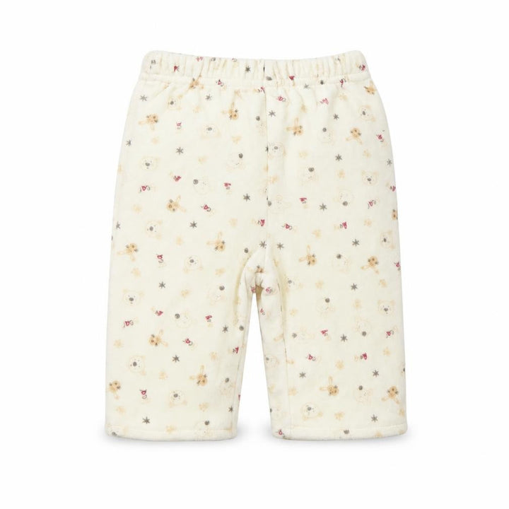 George Girls Ivory Fleece Trousers Size 0-3 Months - bear print