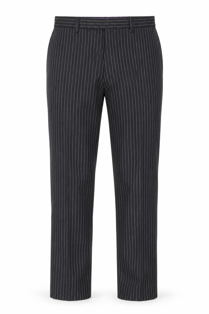 Front view of Next men’s black trousers, size 32, in, 31-inch leg