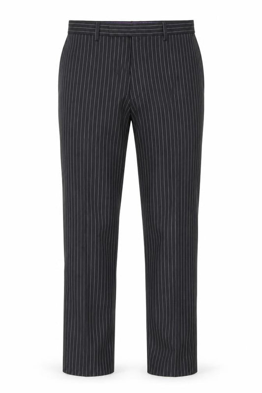 Front view of Next men’s black trousers, size 32, in, 31-inch leg