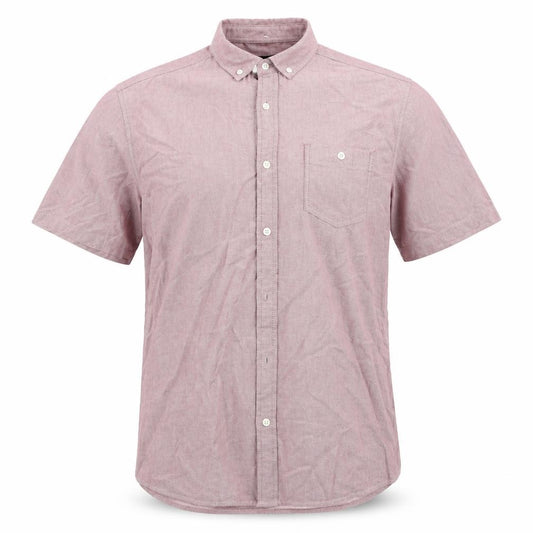 Front view of Very men’s red button-up, size L