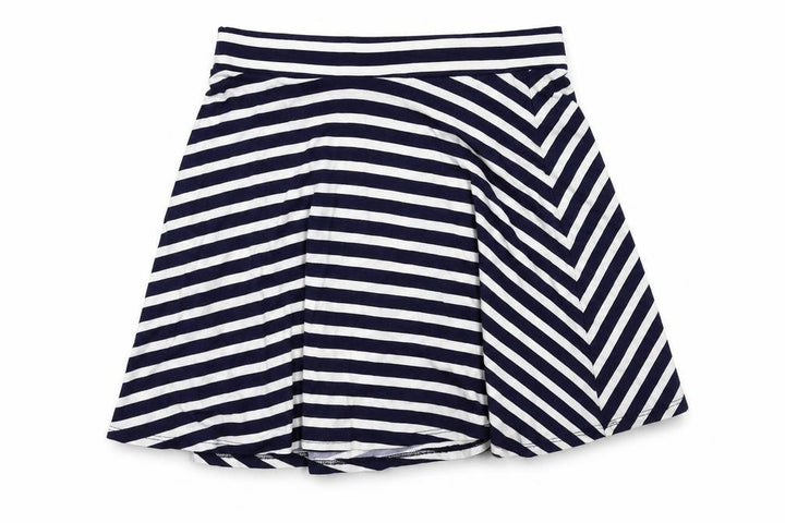 George Womens Blue Striped  Flare Skirt Size 12