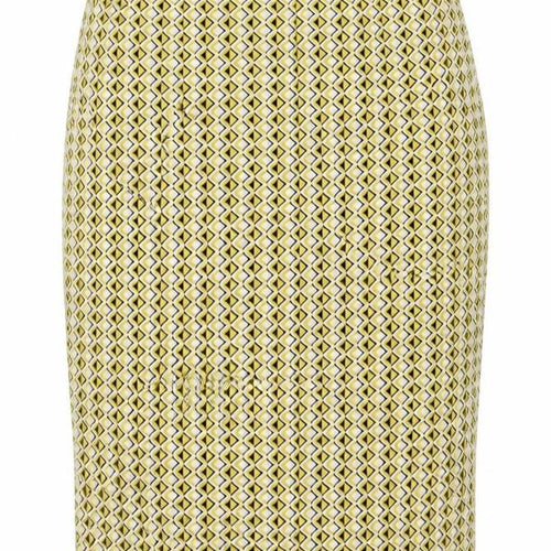Zara Womens Yellow Argyle/Diamond  A-Line Skirt Size S