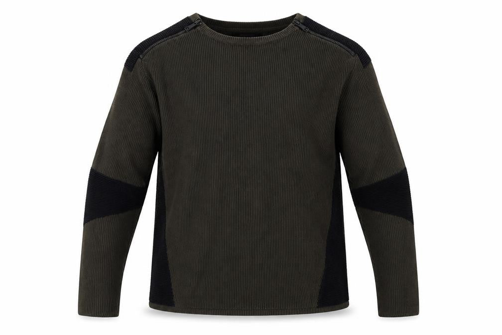 Front view of River Island men’s green polka dot jumper, size M