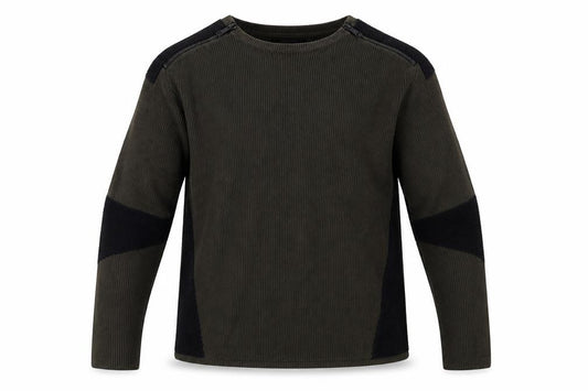 Front view of River Island men’s green polka dot jumper, size M