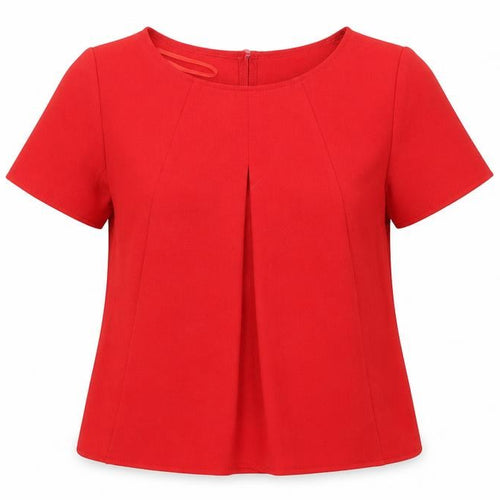 Ax Womens Red   Basic Blouse Size 10