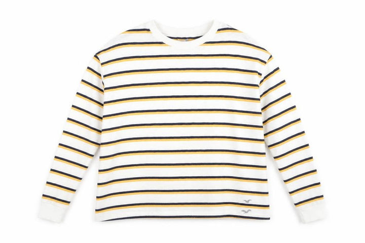Hollister Womens White Striped Pullover Jumper Size S