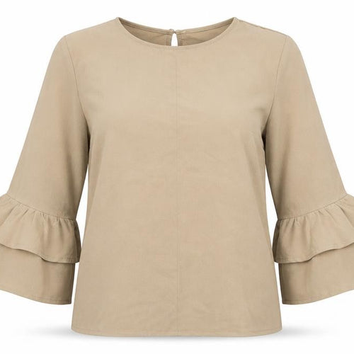 Izabel London Womens Brown   Basic Blouse Size 10