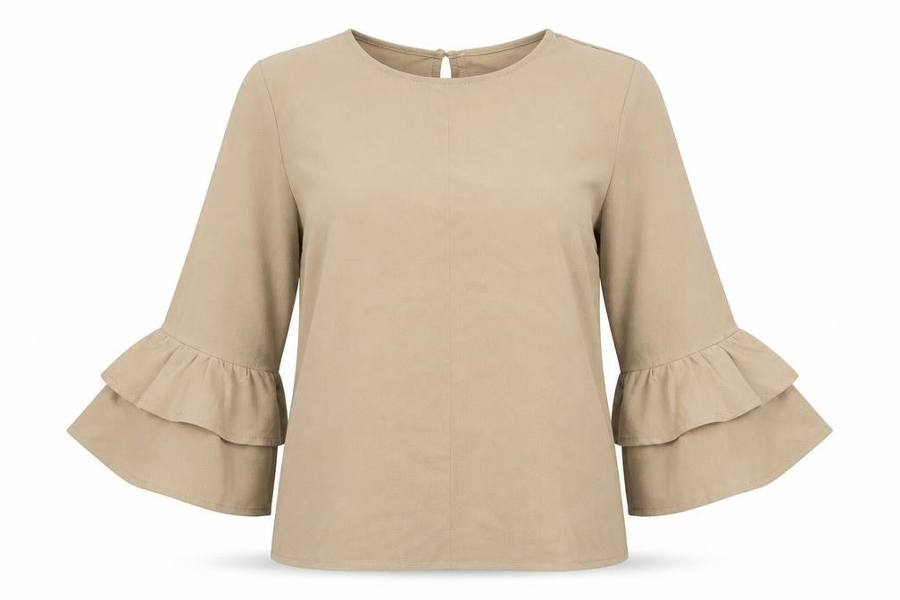 Izabel London Womens Brown   Basic Blouse Size 10