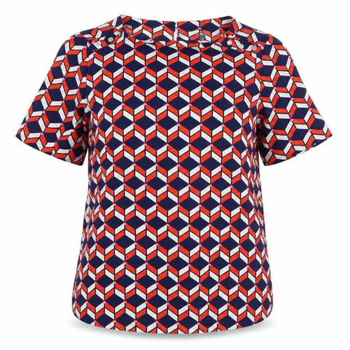 Dorothy Perkins Womens Multicoloured Geometric  Basic Blouse Size 8