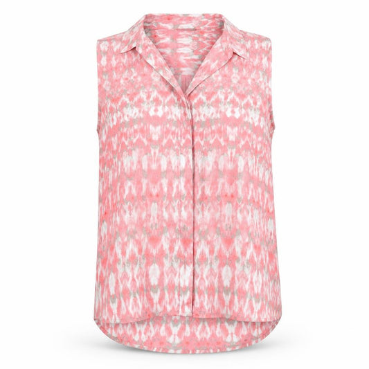 Front view of Episode women’s red basic button-up, size L