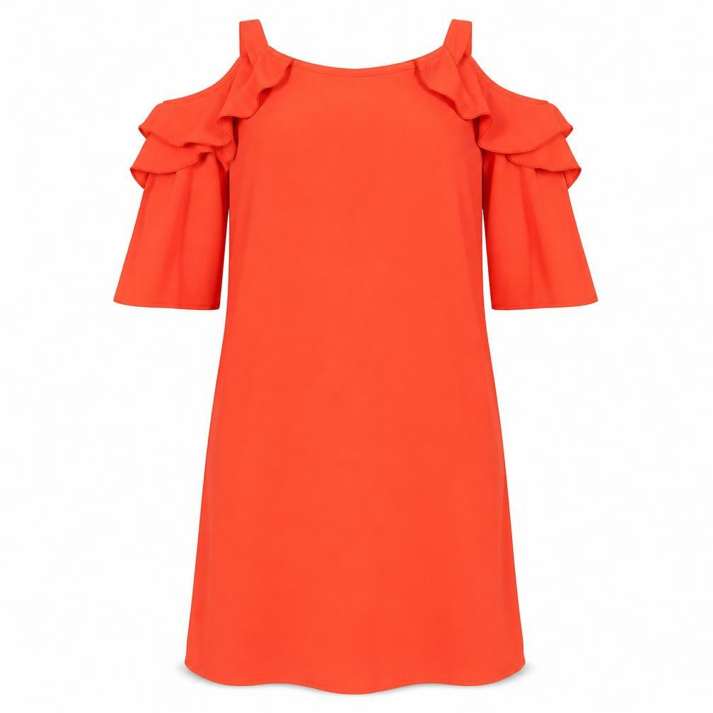 Papaya Womens Orange   Fit & Flare  Size 8