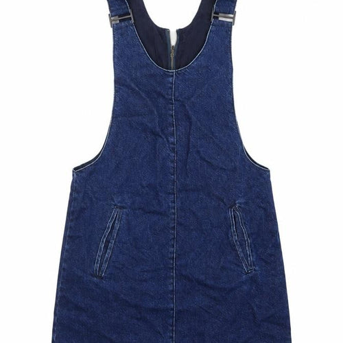 Pull & Bear Womens Blue   Dungaree One-Piece Size S