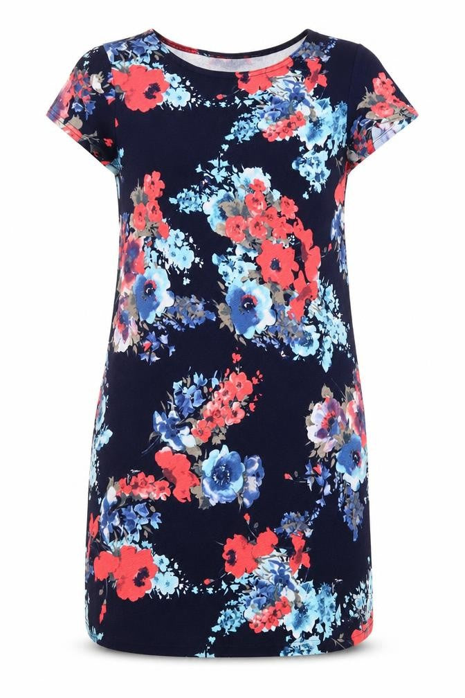 Boohoo Womens Blue Floral  Pencil Dress  Size 10