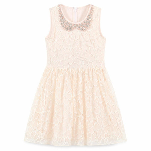 Parisian Collection Womens Pink  Lace Fit & Flare  Size 12