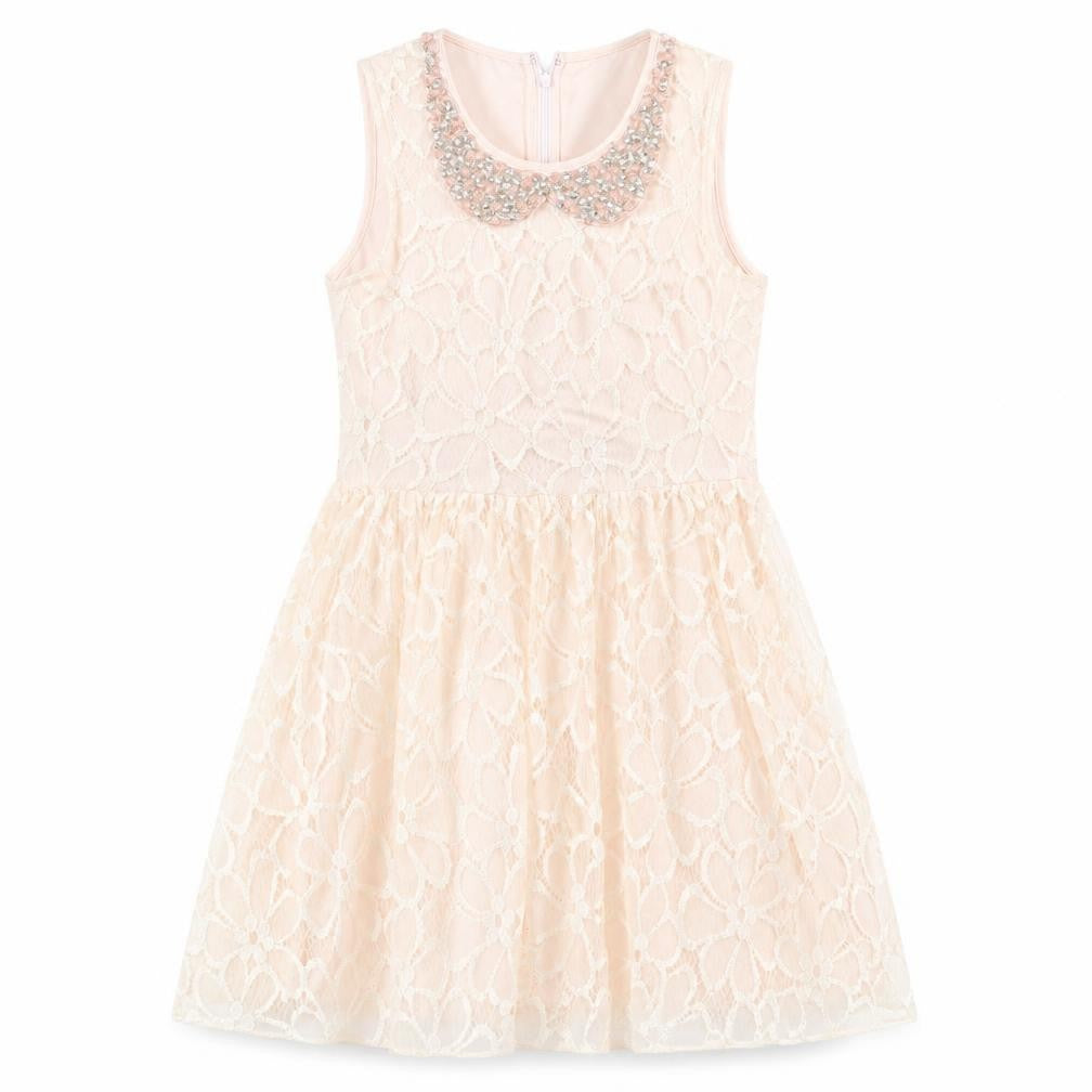 Parisian Collection Womens Pink  Lace Fit & Flare  Size 12
