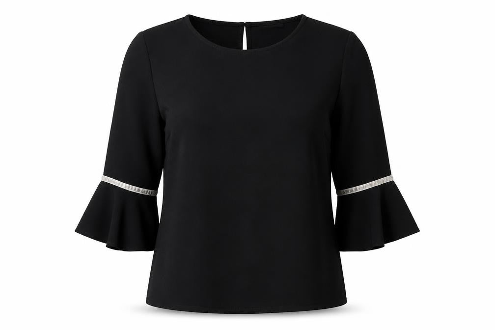 Made in Italy Womens Black   Basic Blouse Size M