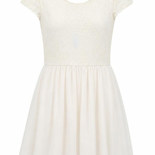 Divided Womens Ivory  Lace Fit & Flare  Size 8