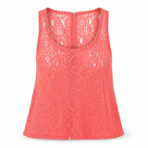 Select Womens Red  Lace Basic Blouse Size 12