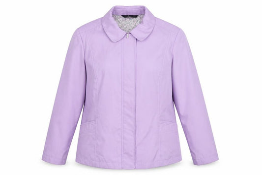 Front view of Bonmarché women’s pink jacket, size L
