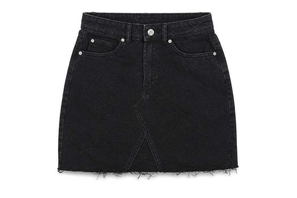Denim Co Womens Black  Denim A-Line Skirt Size 8